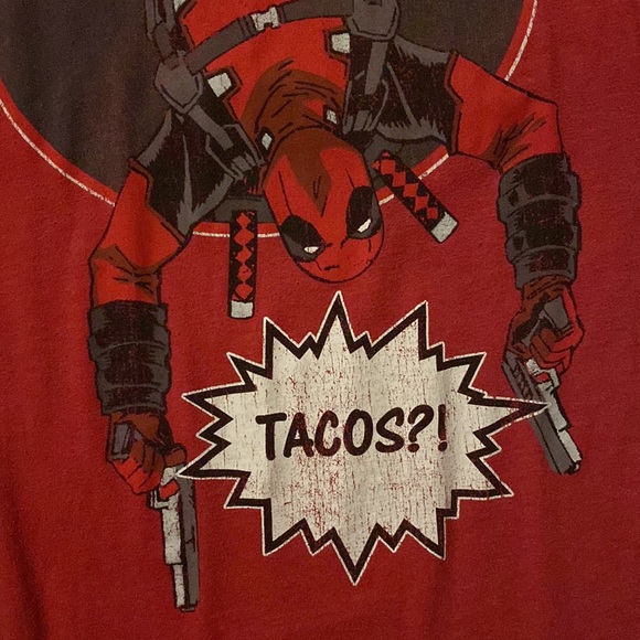 🛍️4/$20🛍️ Deadpool TACOS?! Marvel FifthSun T-Shirt - Picture 5 of 8
